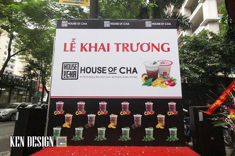 Thiết kế trà sữa house of cha 